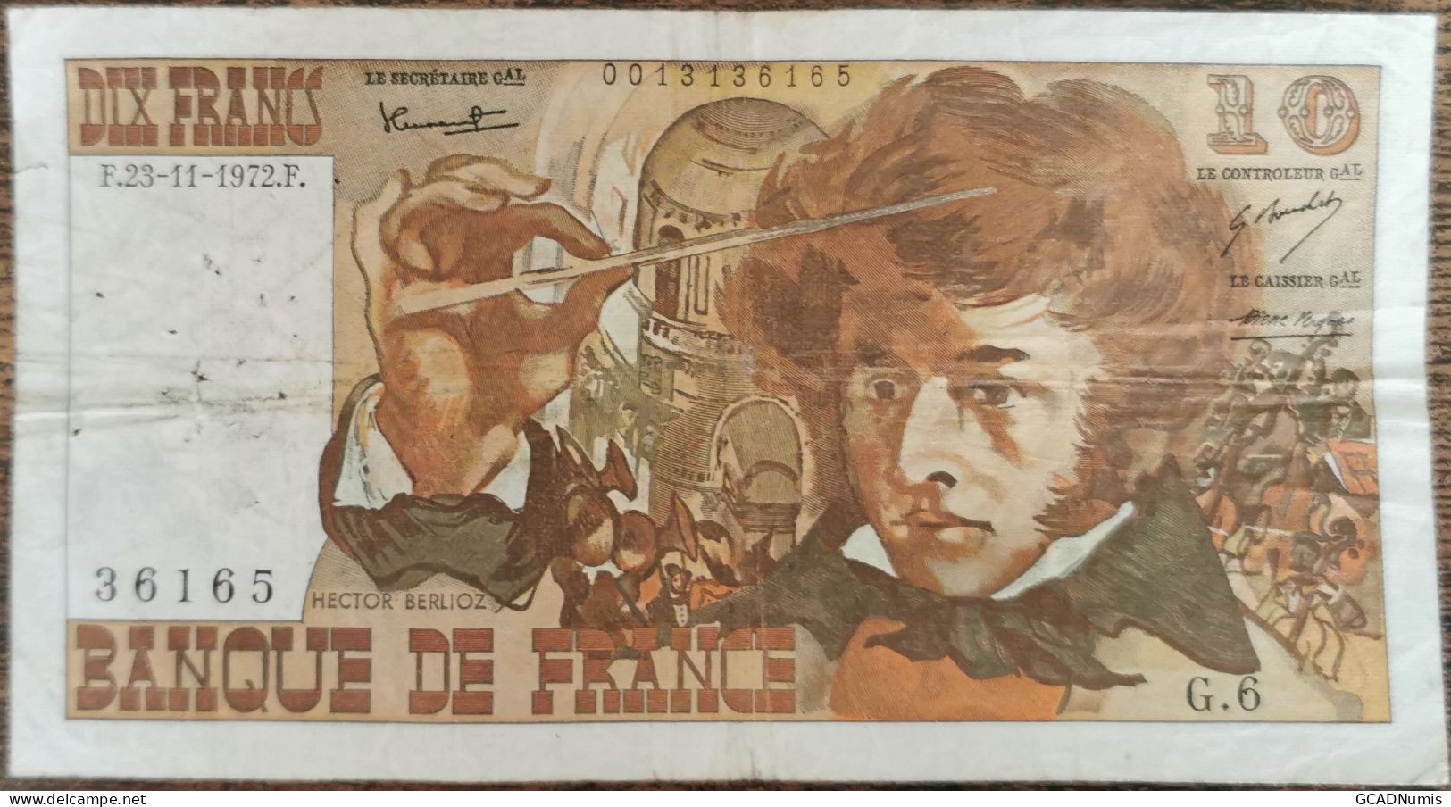 Billet 10 Francs BERLIOZ  23 - 11 - 1972 France G.6 - 10 F 1972-1978 ''Berlioz''
