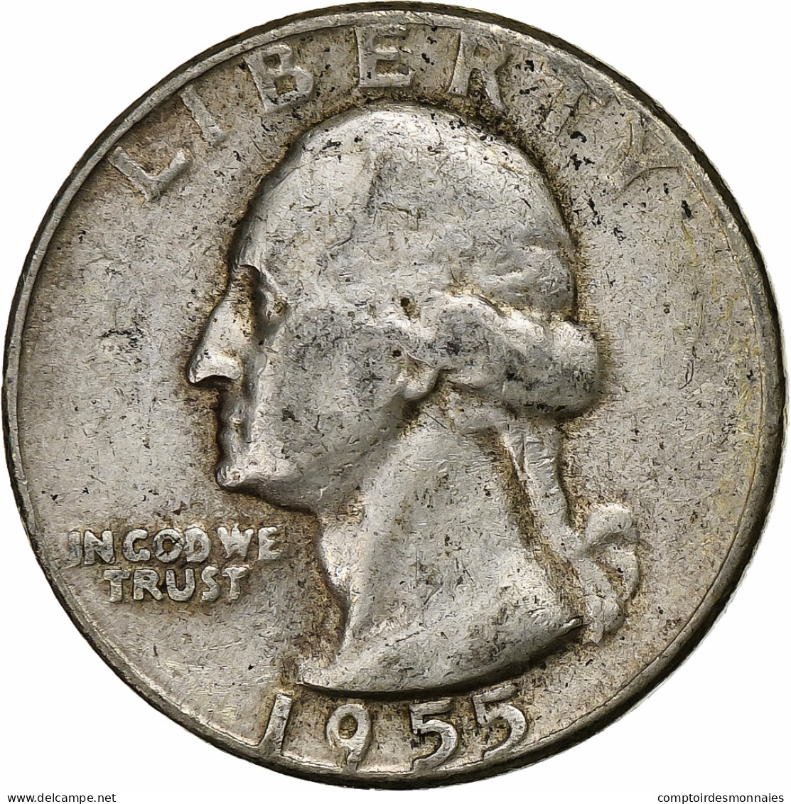 États-Unis, Quarter, Washington Quarter, 1955, U.S. Mint, Argent, TB+, KM:164 - 1932-1998: Washington