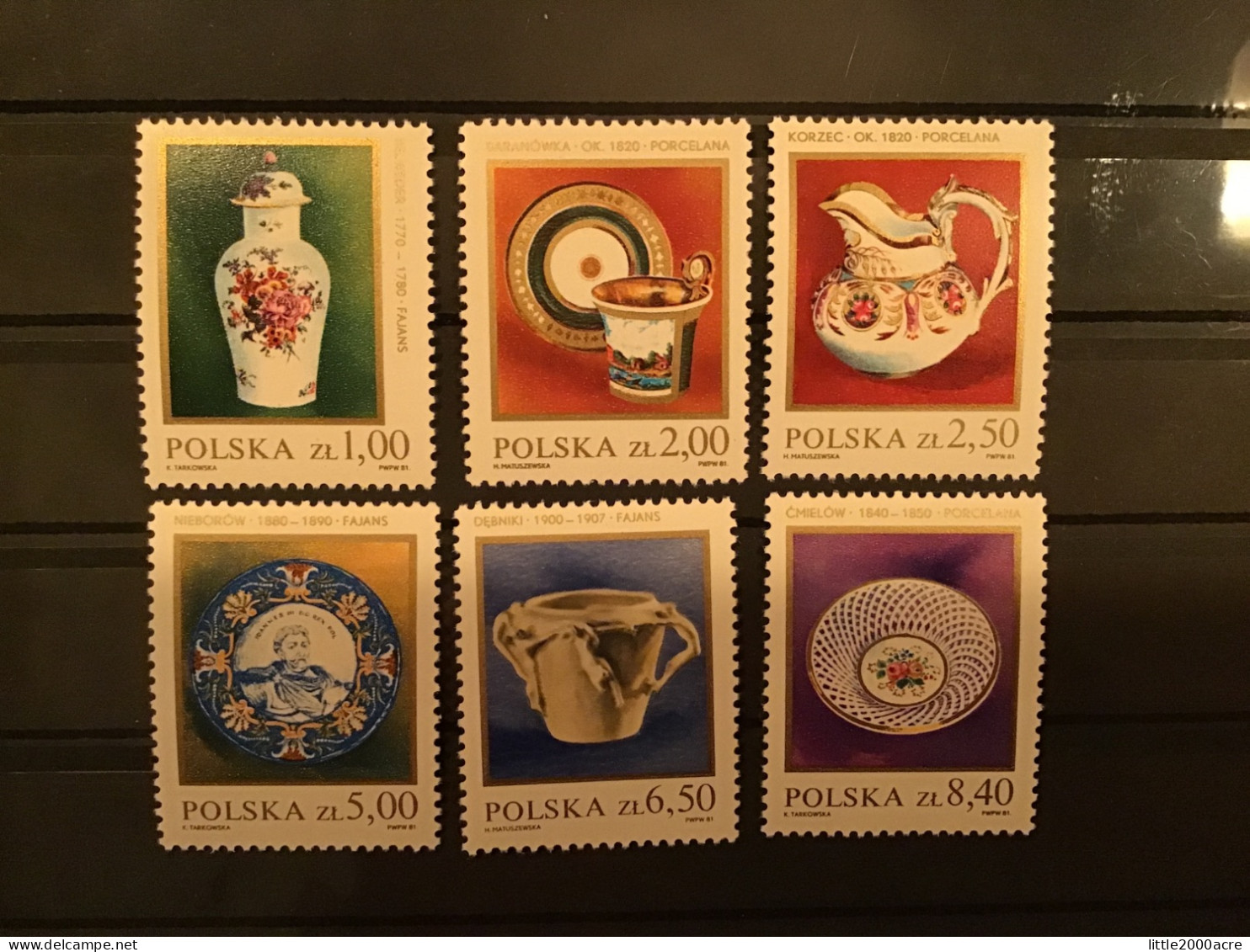 Poland 1981 Pottery MNH SG 2745-50 Mi 2739-44 Yv 2556-61 - Unused Stamps