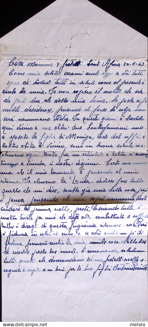 1943-P.O.W. CAMP N.40/4 Manoscritto Al Verso Di Biglietto Franchigia (20.6) Da P - Weltkrieg 1939-45