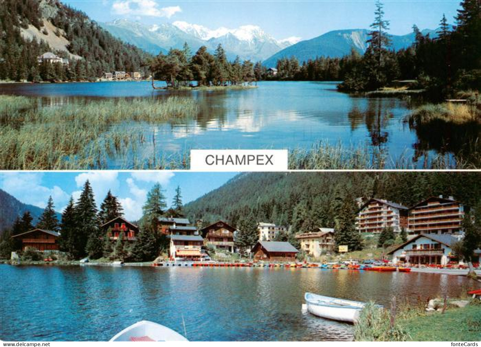 13945374 Champex_Lac_VS Uferpartie Am See Hotels Alpen - Autres & Non Classés