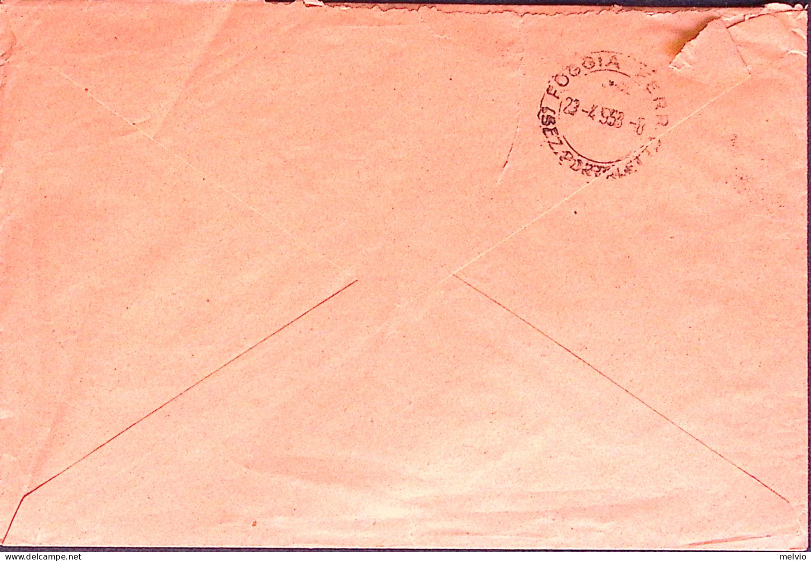 1958-EUROPA1957, Singolo E Coppia Lire 25 Su Busta - 1946-60: Poststempel