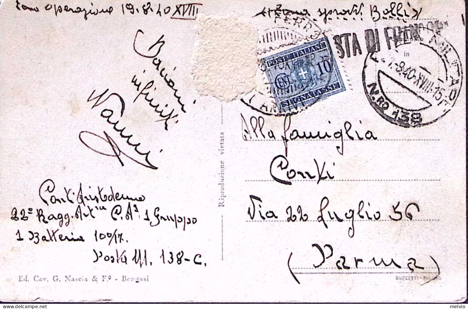 1940-LIBIA Raccoglitore Di Datteri, Viaggiata Posta Militare /n.ro 138 (27.9) No - Libye