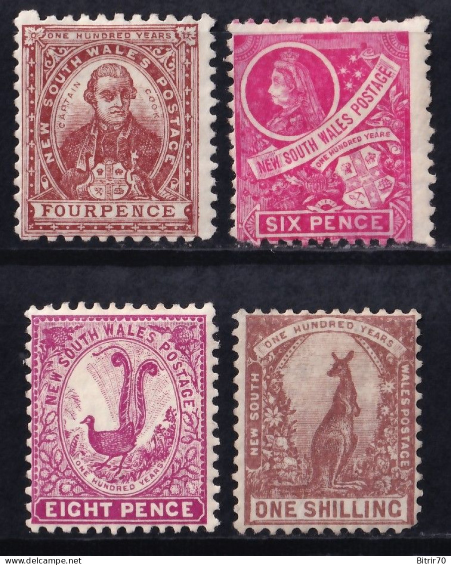 New South Wales, 1888 Y&T. 61, 62, 63, 64, MH. - Mint Stamps