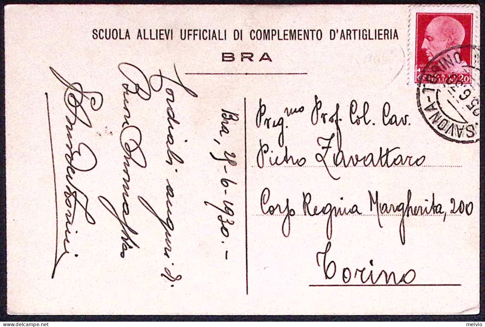 1930-Scuola Ufficiali Di Complemento D'artiglieria Bra Illustratore Betti, Viagg - Patrióticos