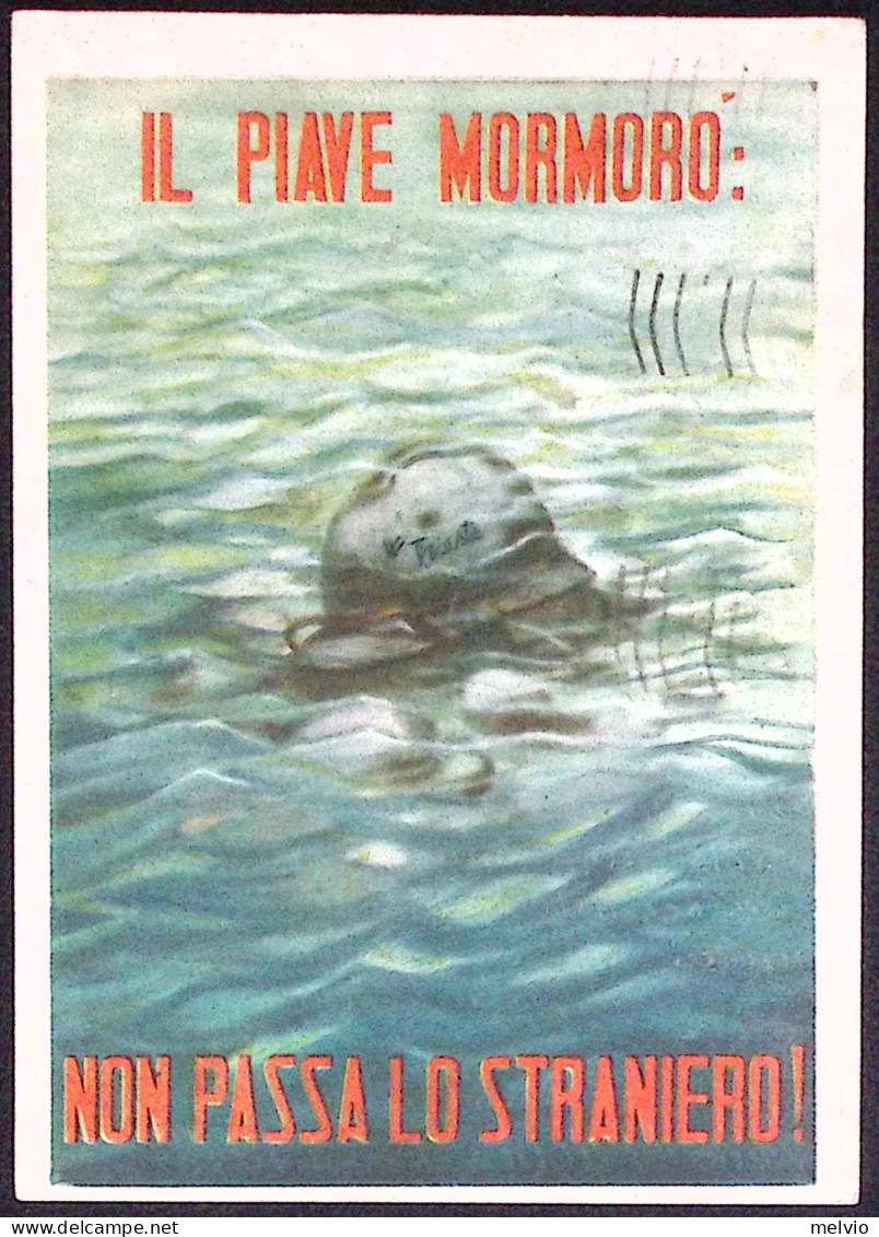 1949-Trieste A L.20 Elezioni Di Trieste Isolato Su Cartolina "Il Piave Mormorò N - Patriottisch