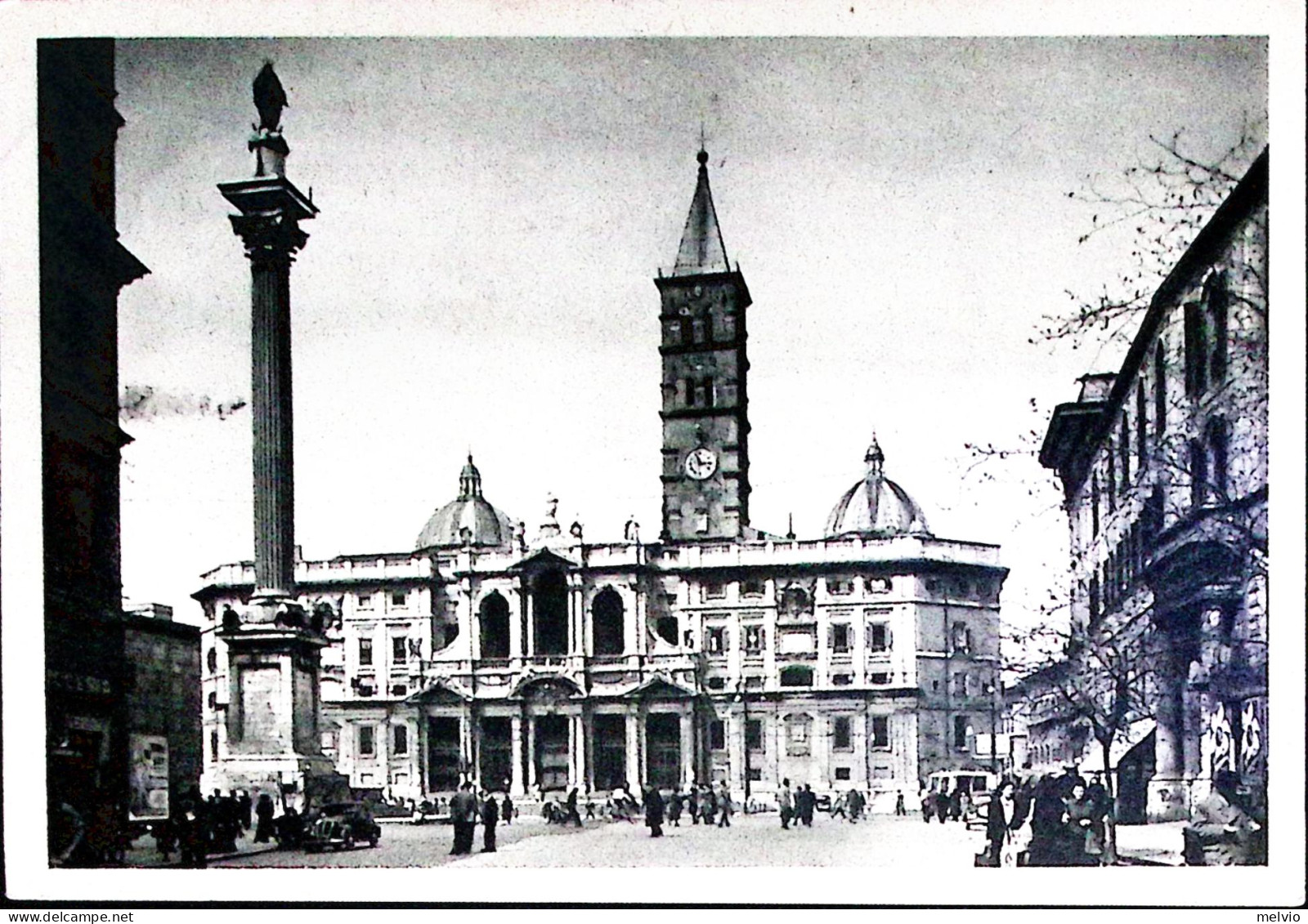 1950-ROMA ANNO SANTO/S. Maria Maggiore Annullo Targhetta (4.9) Su Cartolina - Betogingen