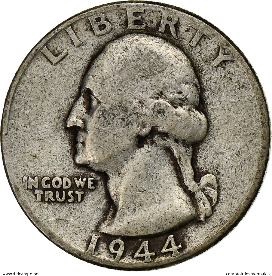 États-Unis, Quarter, Washington Quarter, 1944, U.S. Mint, Argent, TB+, KM:164 - 1932-1998: Washington