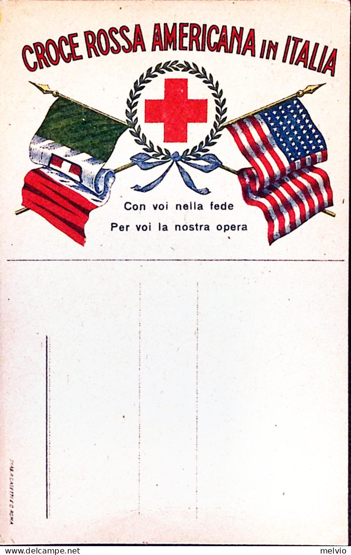 1918-CROCE ROSSA AMERICANA In ITALIA Tipografia STAB. P. CASETTI Et C. ROMA,nuov - Weltkrieg 1914-18