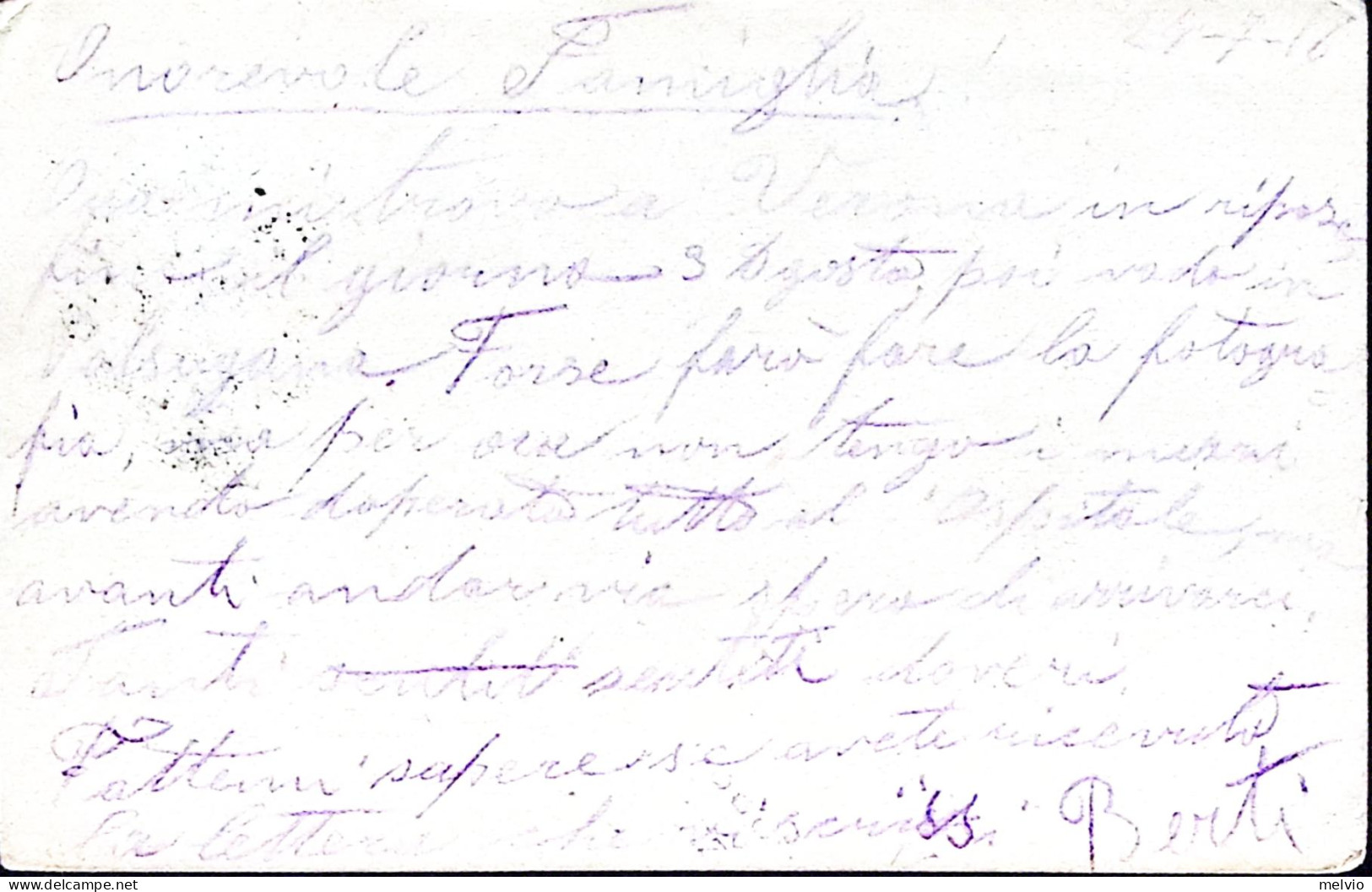 1916-9. REGG.to ALPINI/COMANDO DEL DEPOSITO Tondo Su Cartolina Frachigia, Posta  - Weltkrieg 1914-18