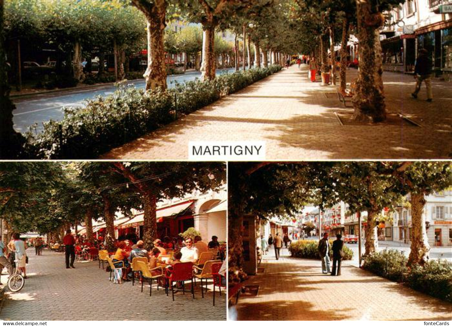 13944929 Martigny__Martinaco_VS Place Centrale Et Ses Platanes - Autres & Non Classés