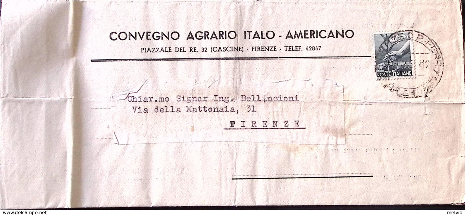 1945-Democratica C.40 (546) Isolato Su Stampe (Convegno Agrario Italo-Americano) - Marcophilie