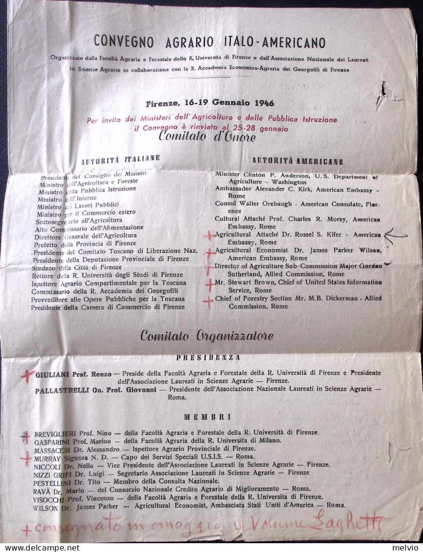 1945-Democratica C.40 (546) Isolato Su Stampe (Convegno Agrario Italo-Americano) - Poststempel