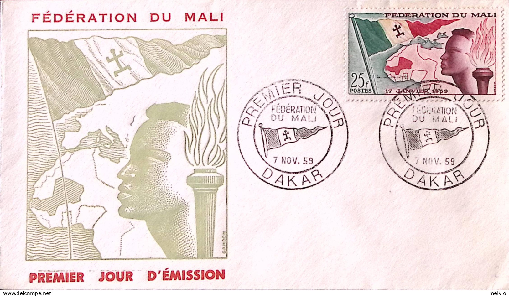 1959-MALI Indipendenza F.25 (1) Fdc - Malí (1959-...)