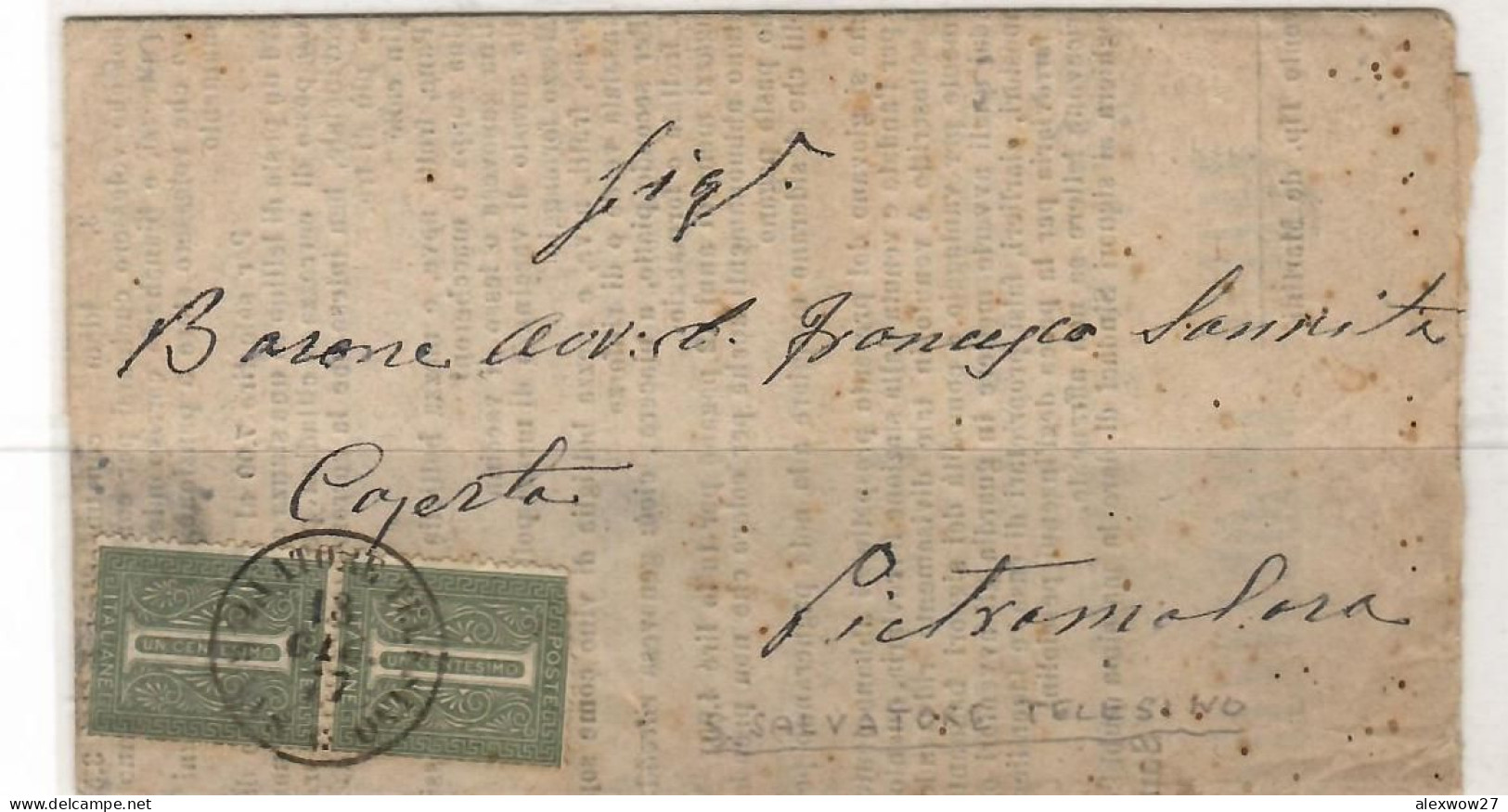 Italia / Regno 1877 Lettera  Da S.Salvatore Telesino (Benevento) - Marcophilie