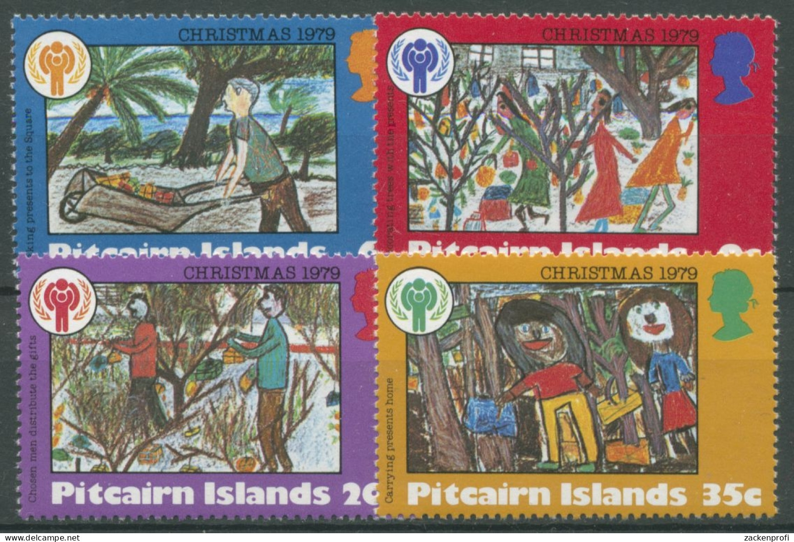 Pitcairn 1979 Weihnachten Int. Jahr Des Kindes 188/91 Postfrisch - Pitcairninsel