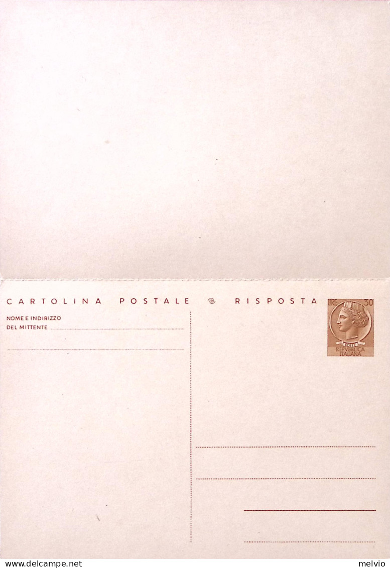 1966-Cartolina Postale RP Lire 30+30 (C169) Nuova - Stamped Stationery