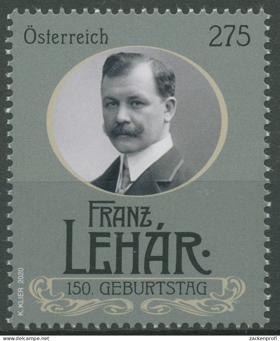 Österreich 2020 Operettenkomponist Franz Lehár 3544 Postfrisch - Nuovi