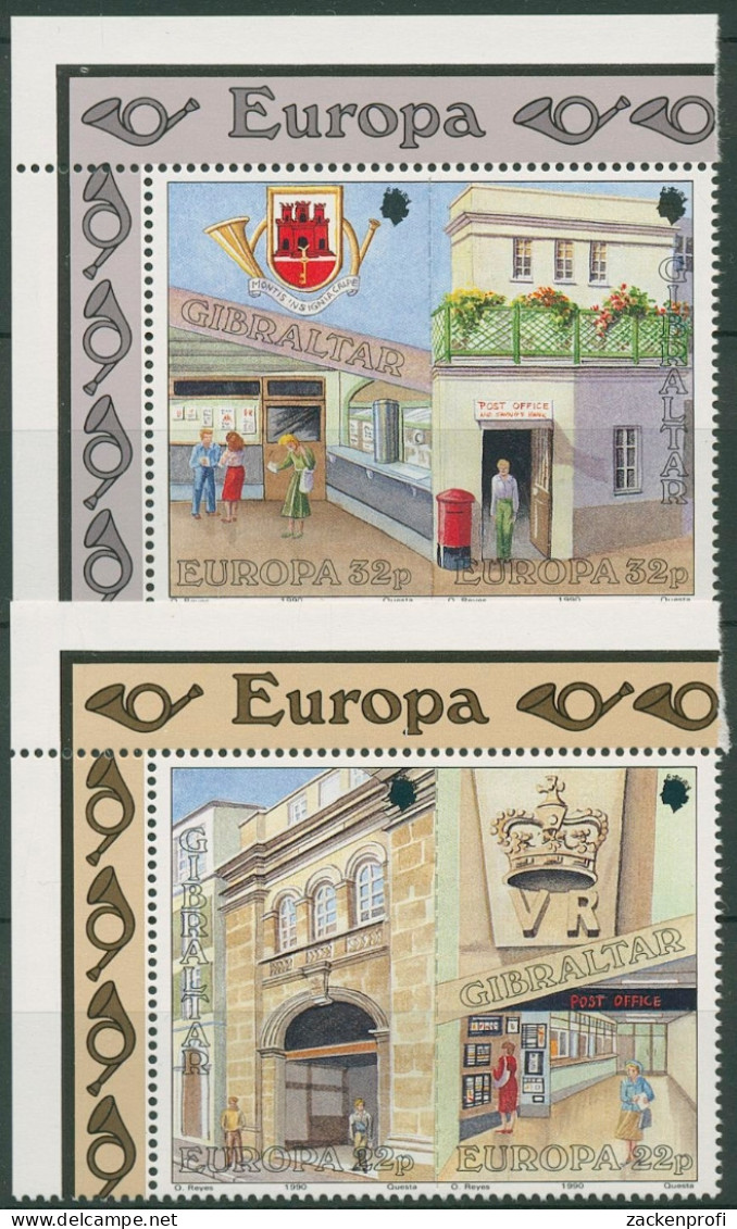 Gibraltar 1990 Europa CEPT Post Postämter 590/93 Paare Ecke Postfrisch - Gibraltar