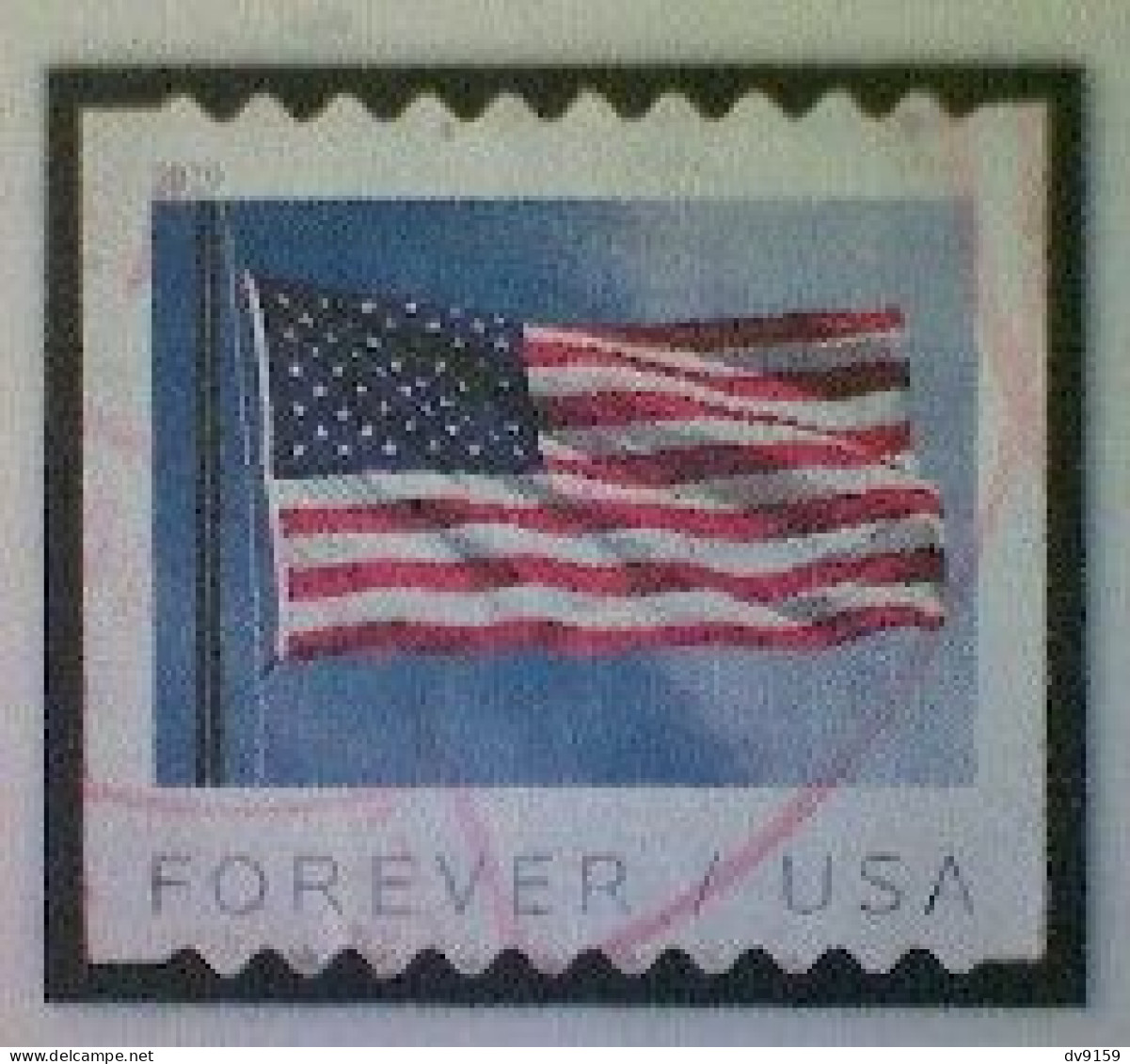 United States, Scott #5342, Used(o) Coil, 2019, Flag Definitive, (55¢) - Used Stamps