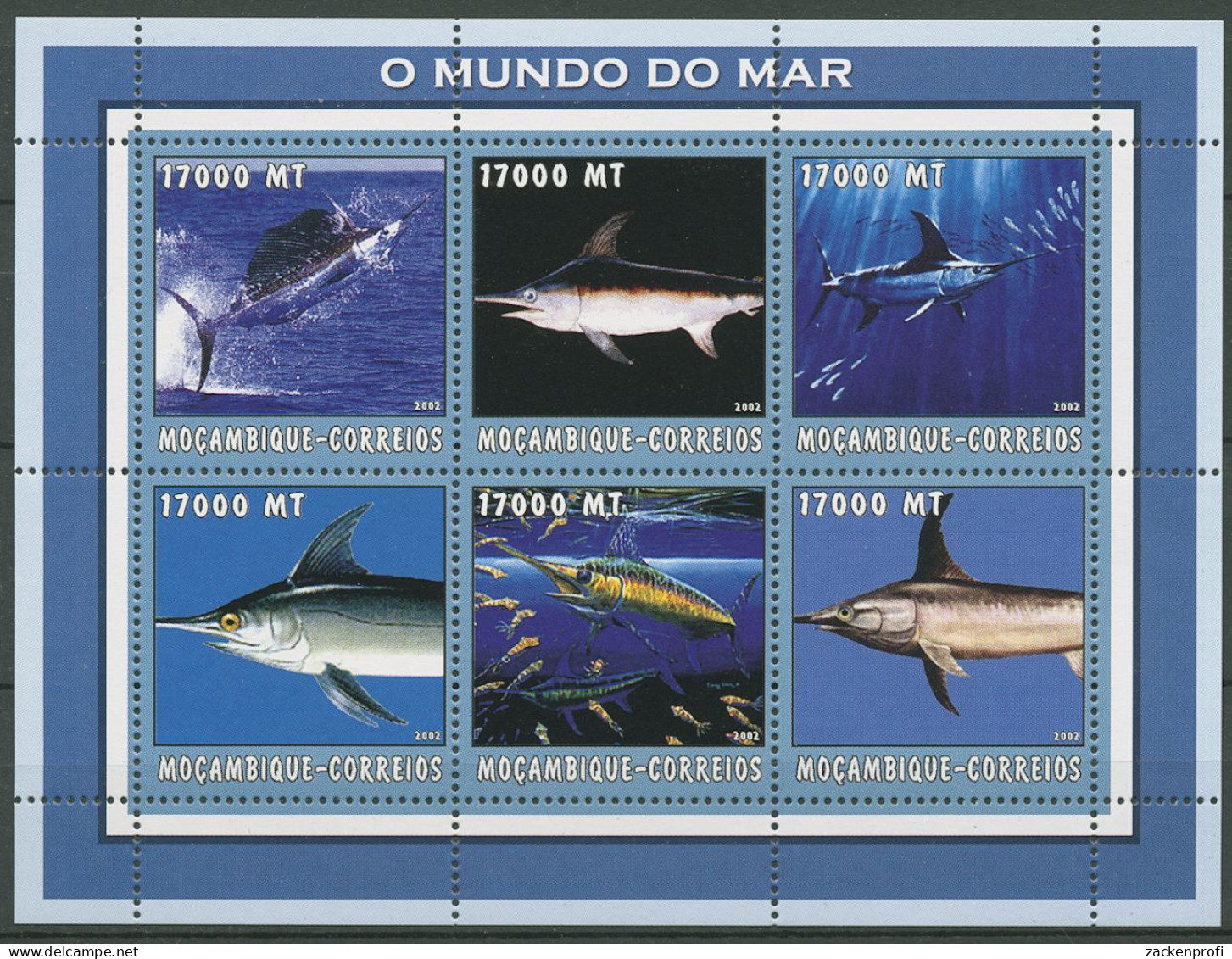 Mocambique 2002 Welt Der Meere Fische Marlin 2620/25 K Postfrisch (C40248) - Mozambico