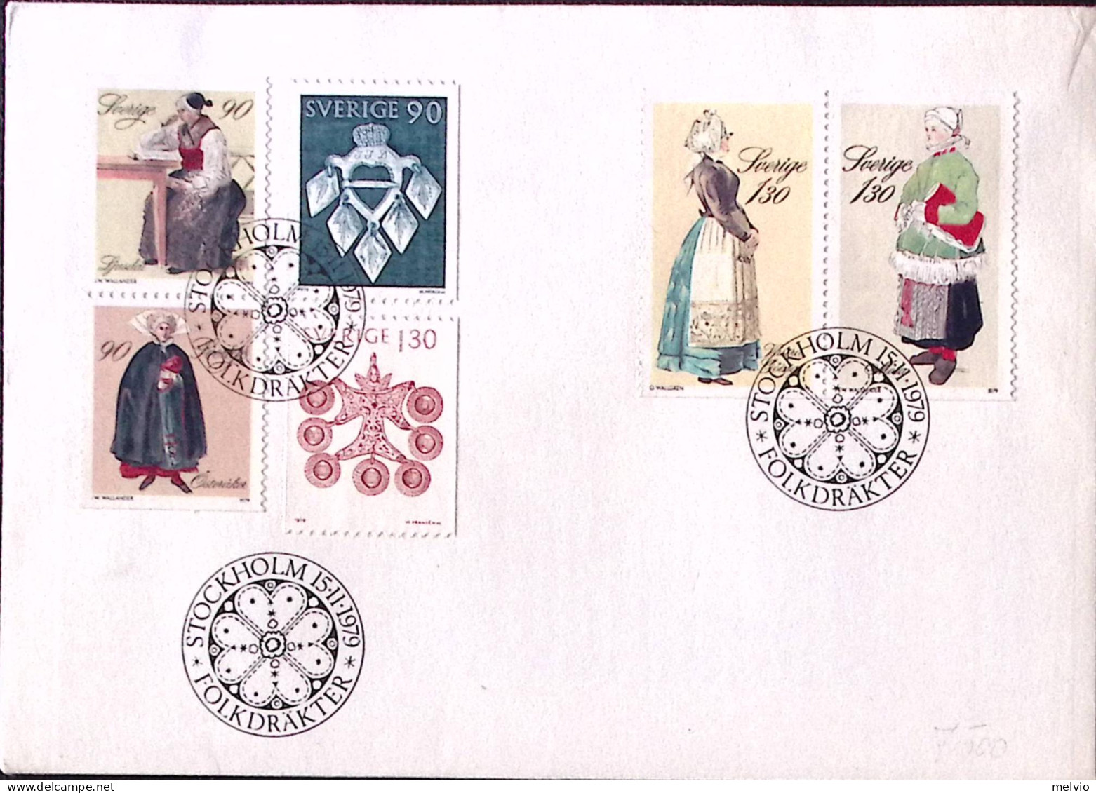 1979-SVEZIA Gioielli E Costumi Serie Cpl. (1069/4) Fdc - FDC