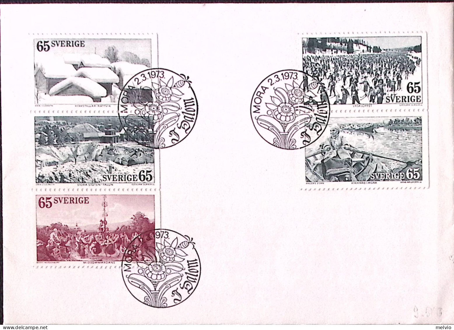 1973-SVEZIA Propaganda Turismo Serie Cpl. (773/7) Fdc - FDC