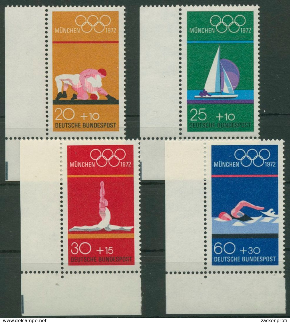 Bund 1972 Olymp. Sommerspiele München 719/22 Ecke 3 Unt. Li. Postfrisch (E933) - Unused Stamps