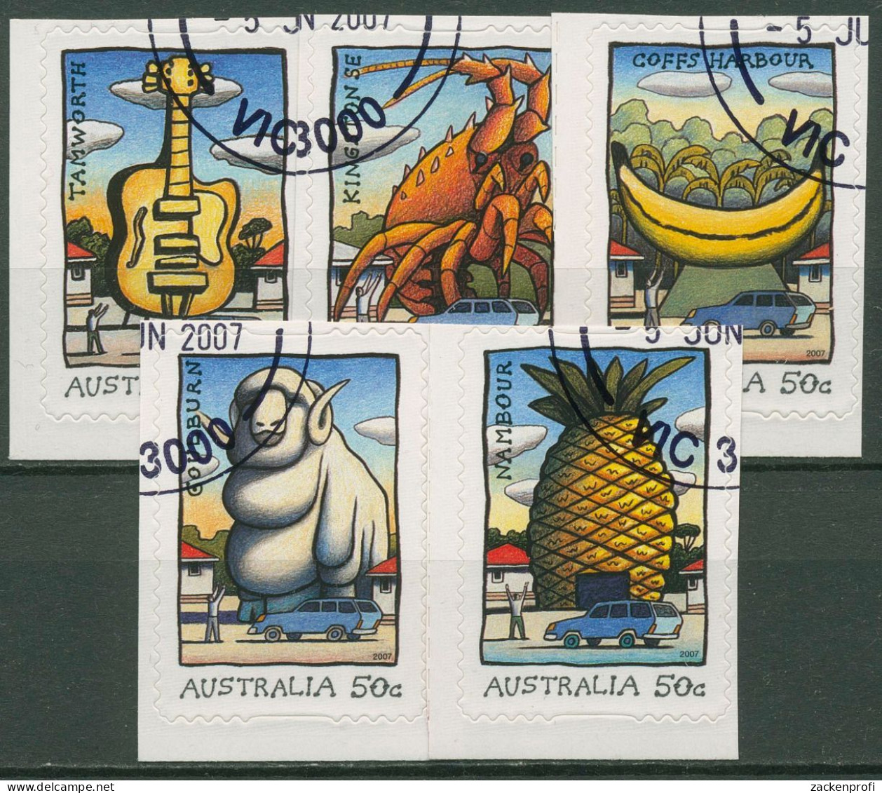 Australien 2007 Große Dinge Schaf Ananas Hummer 2849/53 Gestempelt - Used Stamps