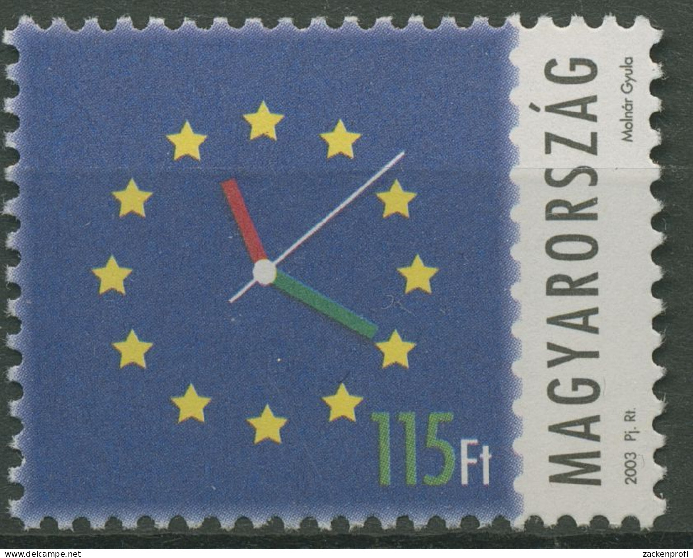 Ungarn 2003 Aufnahme In Die Europäische Union Ziffernblatt 4808 Postfrisch - Ungebraucht