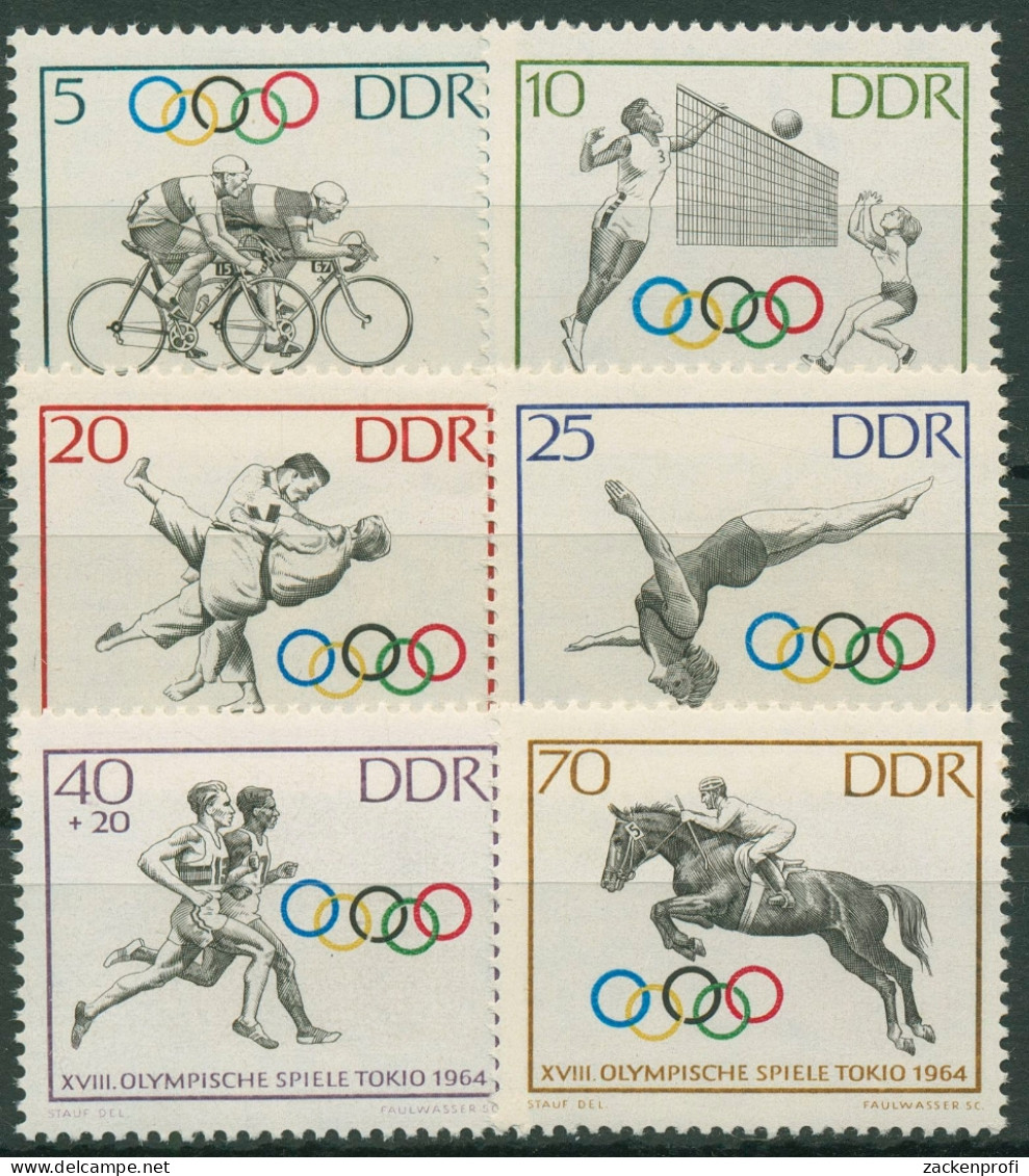 DDR 1964 Olympia Sommerspiele Tokio 1033/38 Postfrisch - Neufs