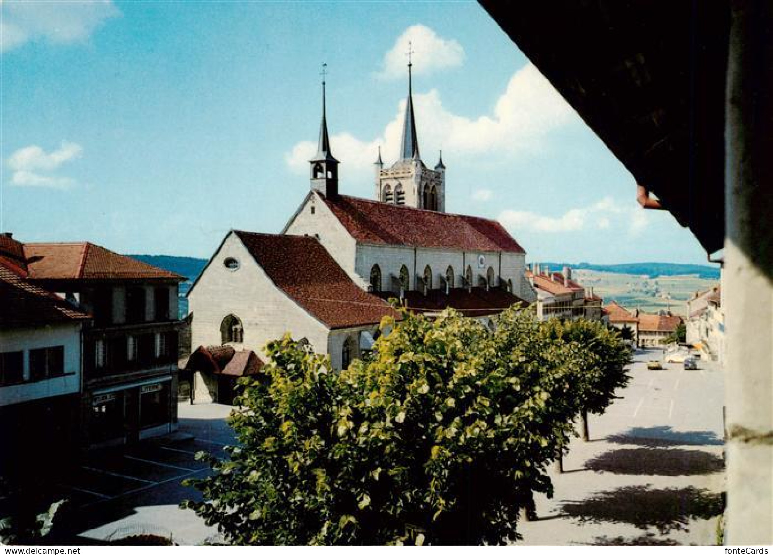 13944773 Romont__FR Et La Collégiale Stiftskirche - Autres & Non Classés