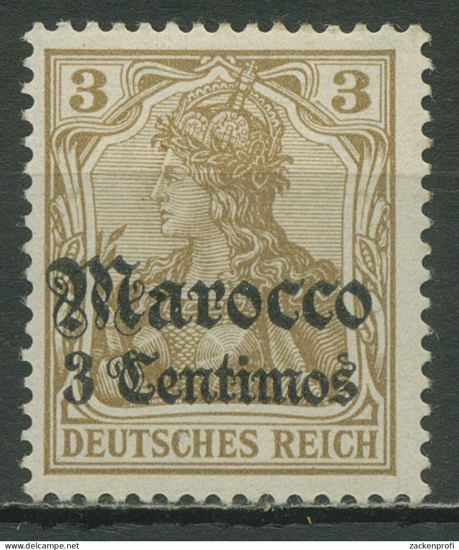Deutsche Post In Marokko 1905 Germania Mit Aufdruck 21 Mit Falz - Marruecos (oficinas)