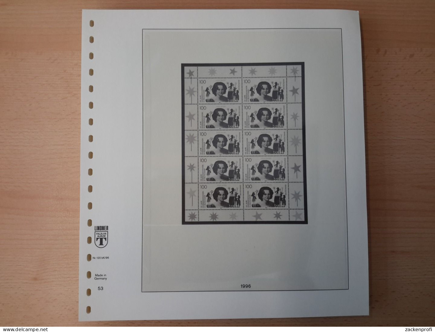 LINDNER-T Vordruckblätter Bund 10er-Bogen 1996 Gebraucht, Neuwertig (Z2707) - Pré-Imprimés