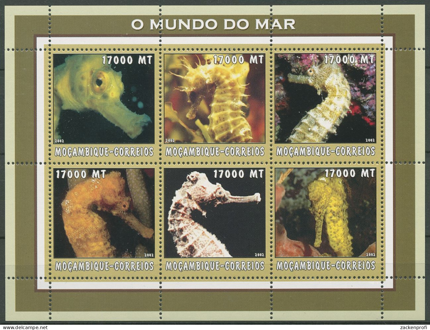 Mocambique 2002 Welt Der Meere Seepferdchen 2632/37 K Postfrisch (C40246) - Mozambico