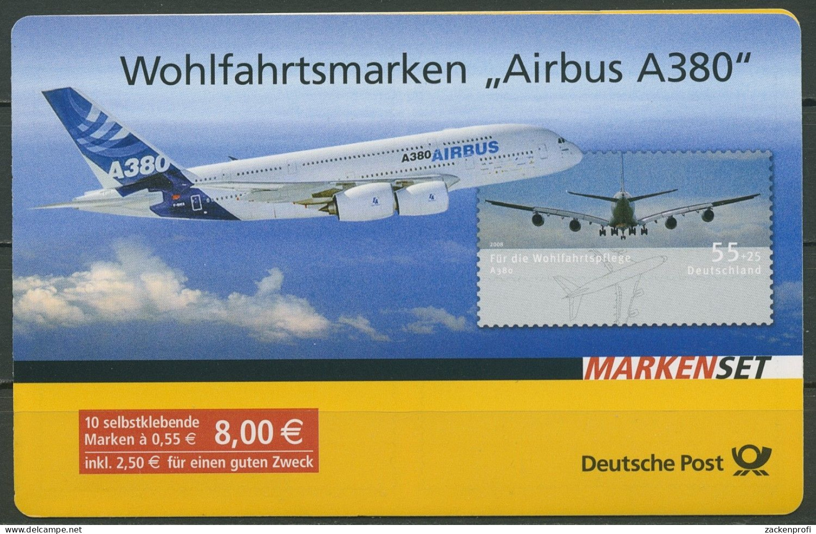 Bund Markenheftchen 2008 AIRBUS A380 MH 74 (2676) Postfrisch (C17332) - Other & Unclassified