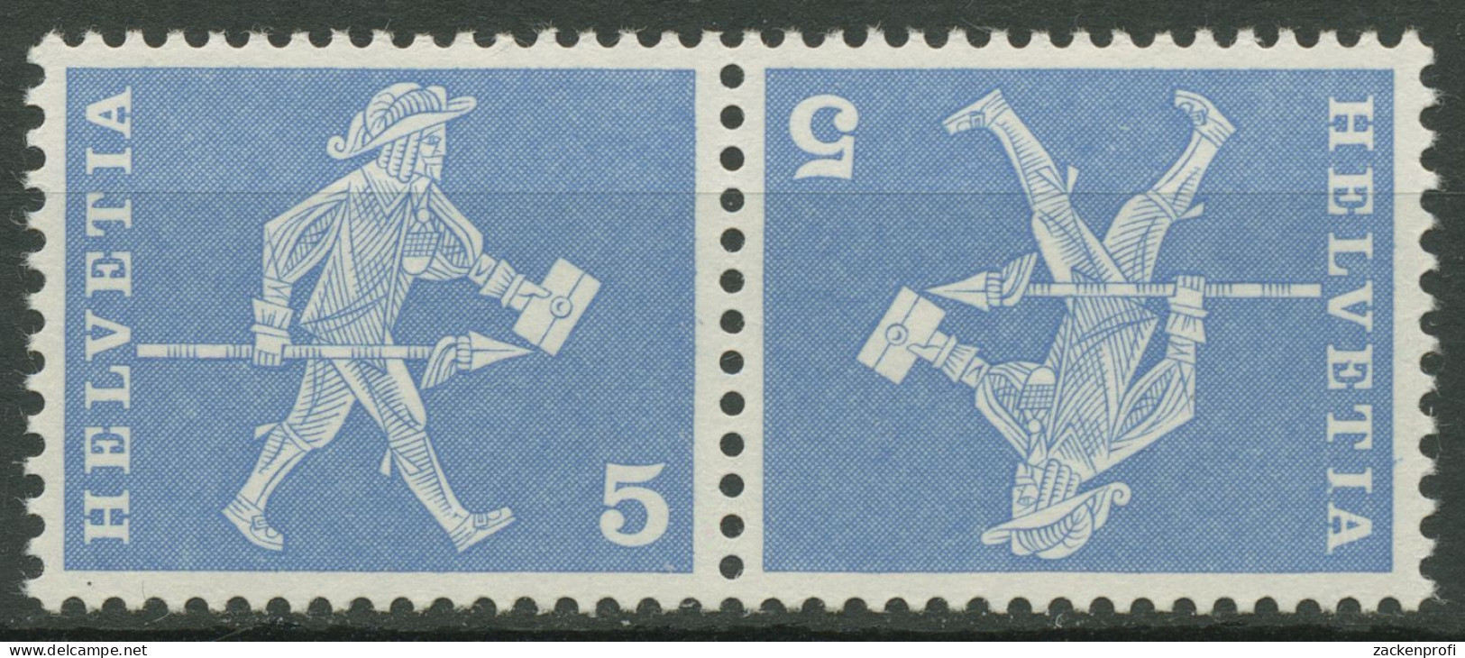 Schweiz 1960 Postmotive Standesläufer 696 X Kehrdruck KD 45 X Postfrisch - Unused Stamps