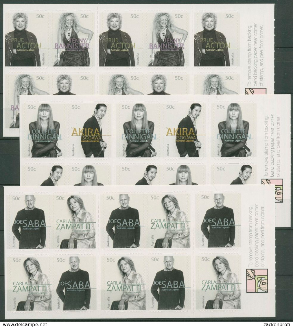 Australien 2005 Australian Legends Modeschöpfer MH 198/200 Postfrisch (C40382) - Booklets