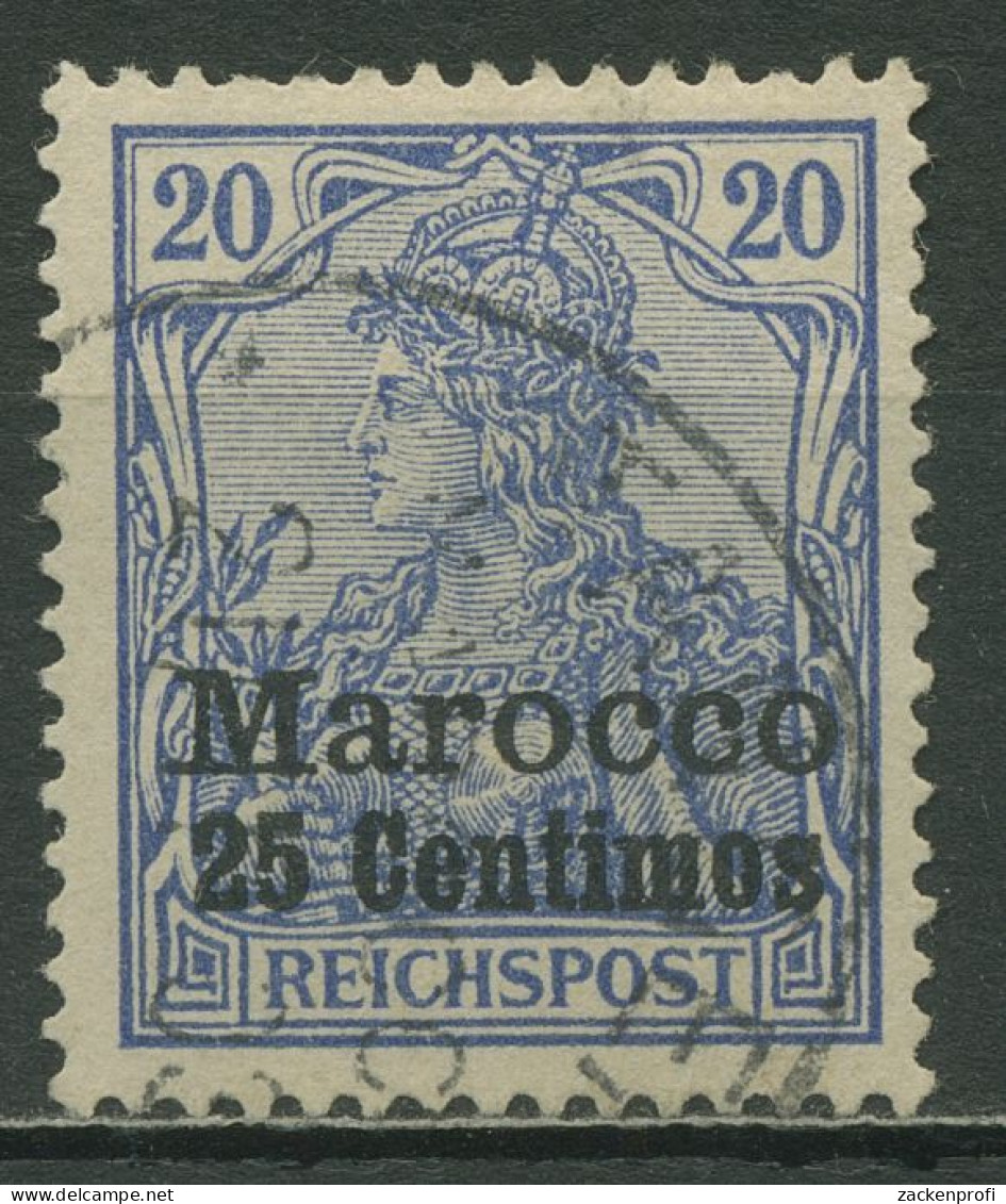 Deutsche Post In Marokko 1900/03 Germania Mit Aufdruck 10 Gestempelt - Marocco (uffici)