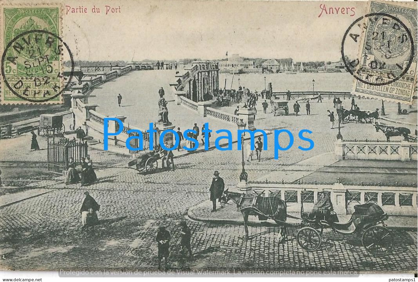 227624 BELGIUM ANVERS VIEW PORT CIRCULATED TO ARGENTINA POSTAL POSTCARD - Autres & Non Classés