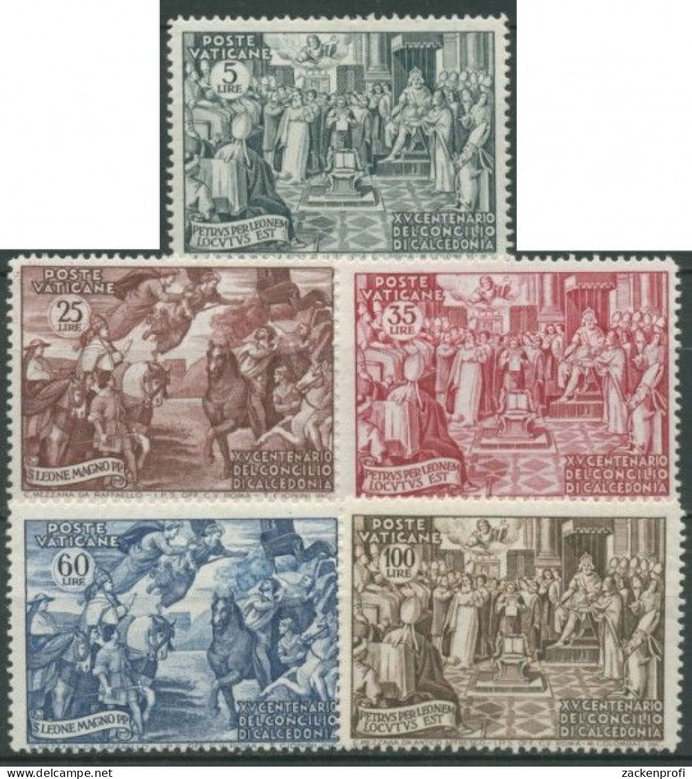 Vatikan 1951 Konzil Von Chalkedon 180/84 Postfrisch - Unused Stamps