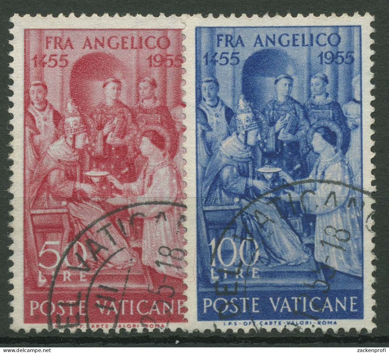 Vatikan 1955 Heiliger Laurentius Fresko Von Fra Angelico 233/34 Gestempelt - Used Stamps