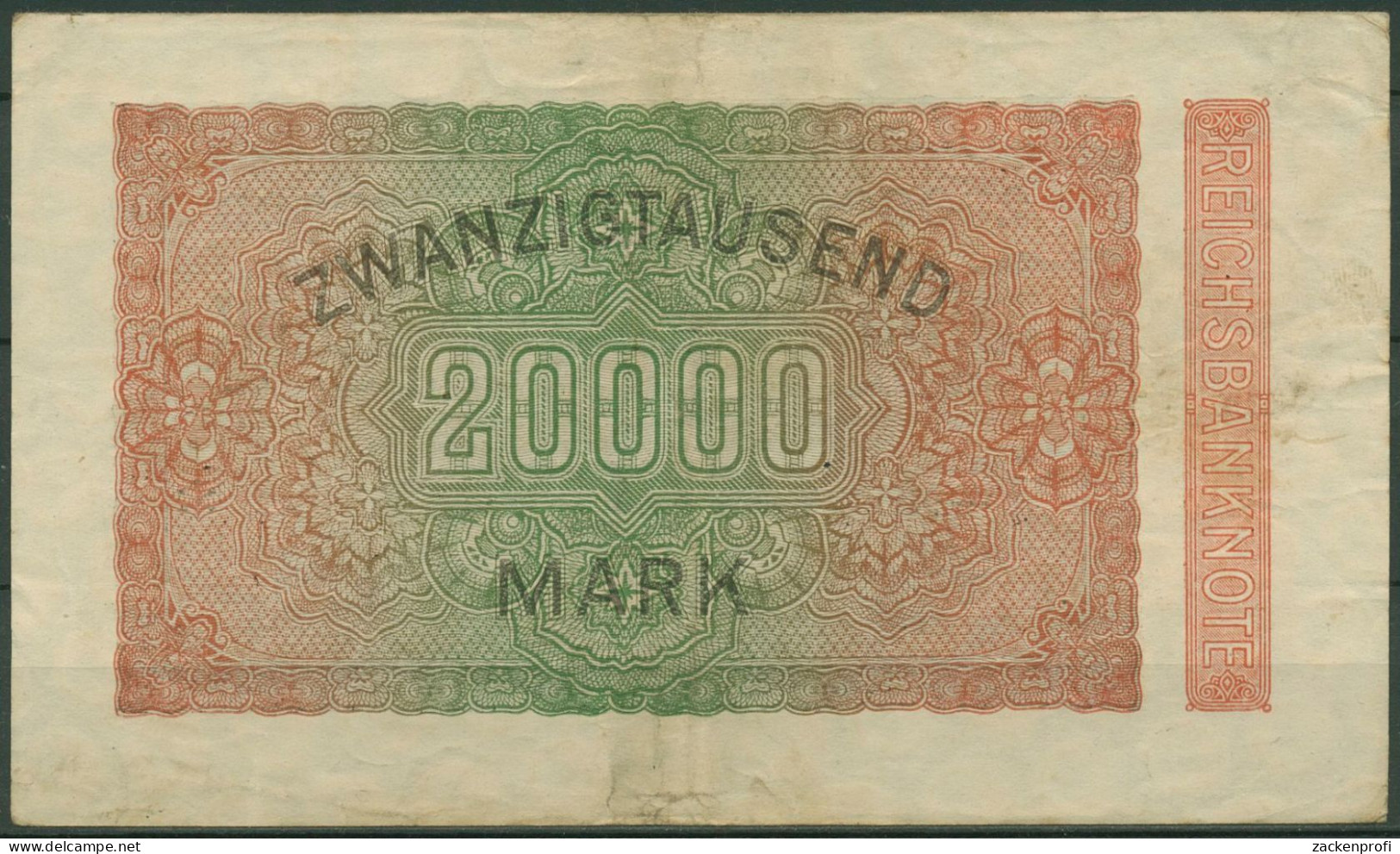 Dt. Reich 20000 Mark 1923, DEU-95e FZ ND, Gebraucht (K1353) - 20.000 Mark