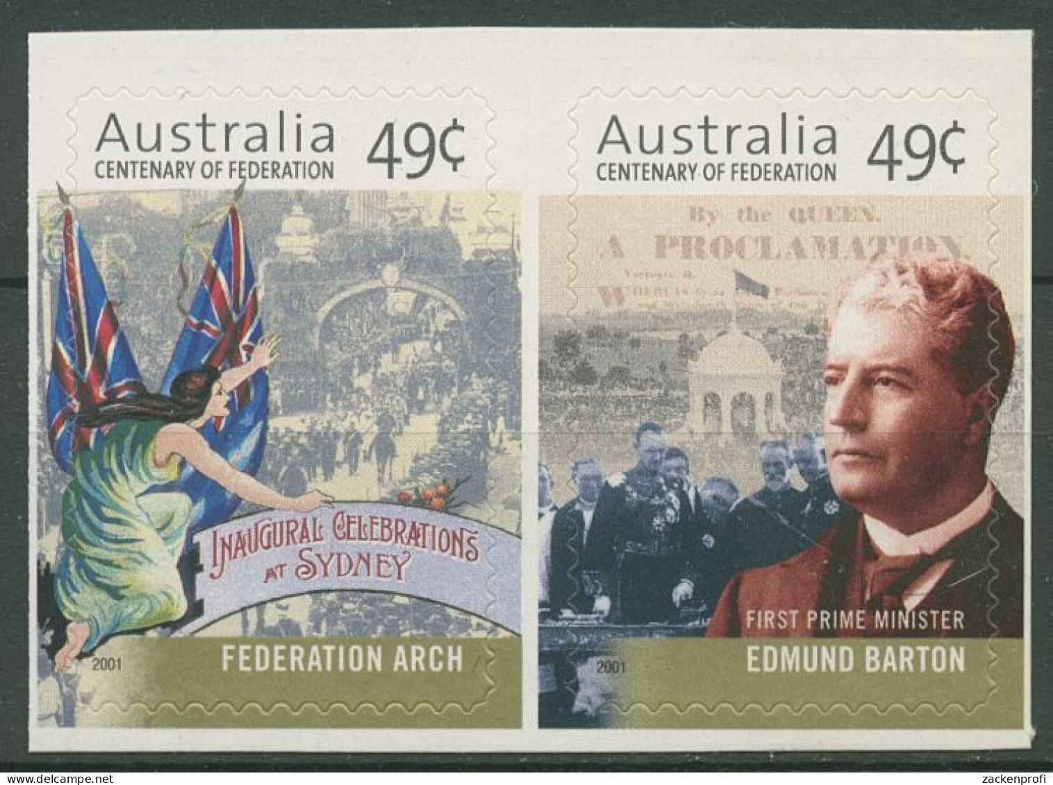 Australien 2001 100 Jahre Commonwealth Of Australia 2009/10 BC Postfrisch - Ungebraucht