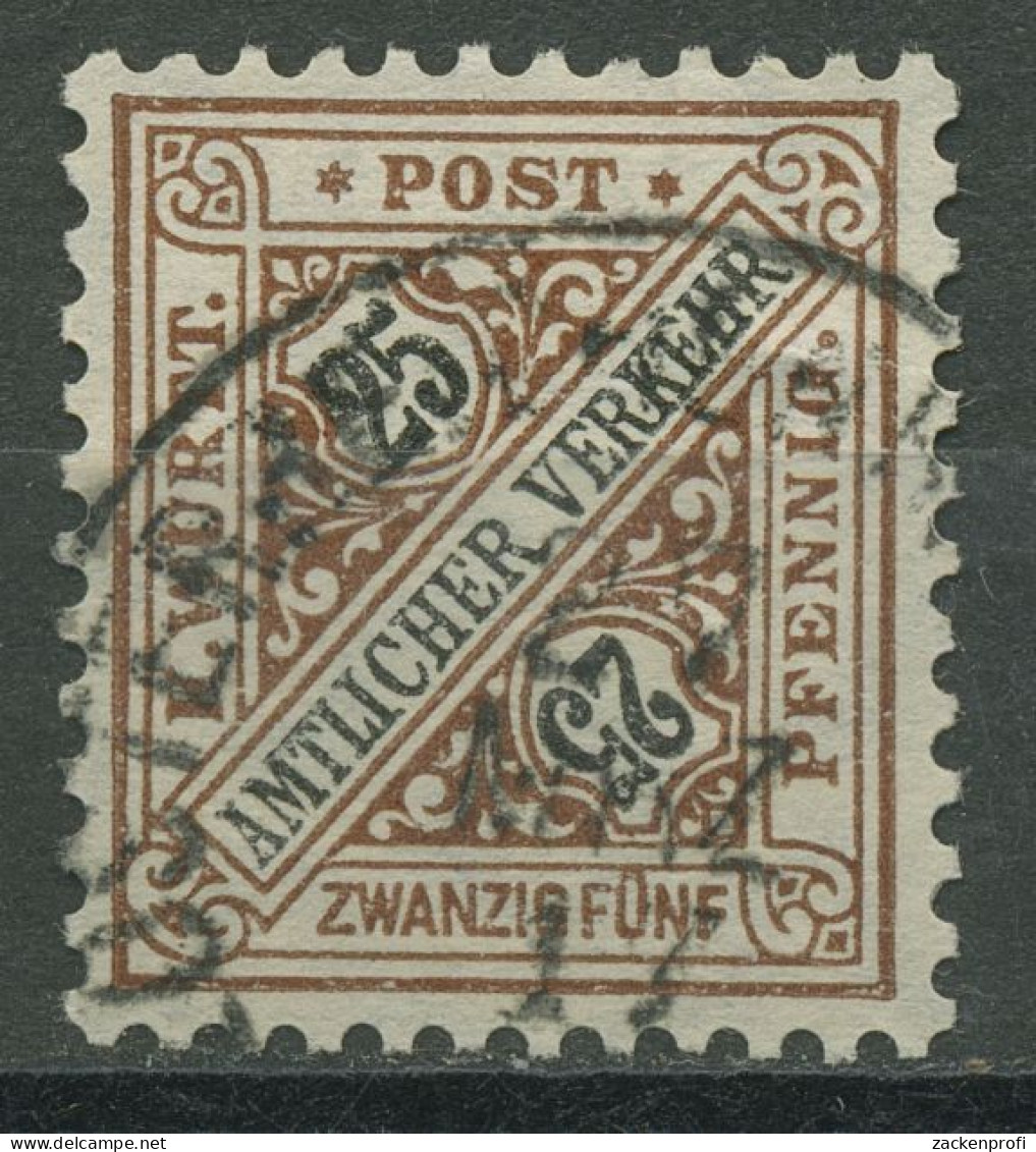 Württemberg Dienstmarken 1917 Ziffern In Schildern 251 Gestempelt - Oblitérés