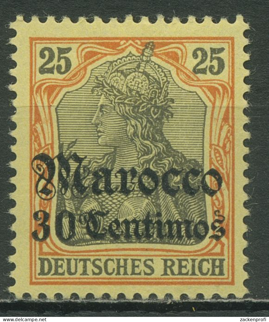 Deutsche Post In Marokko 1905 Germania Mit Aufdruck 25 Mit Falz - Morocco (offices)