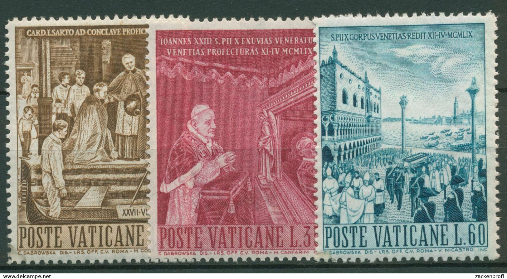 Vatikan 1960 Venedig Papst Pius X. 344/46 Postfrisch - Unused Stamps