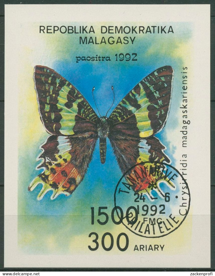 Madagaskar 1992 Schmetterlinge Block 190 Gestempelt (C62503) - Madagascar (1960-...)