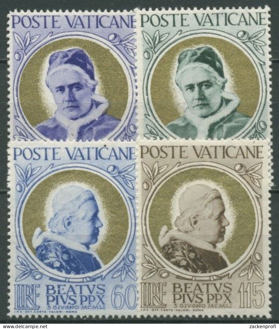 Vatikan 1951 Seligsprechung Von Papst Pius X. 174/77 Postfrisch - Unused Stamps