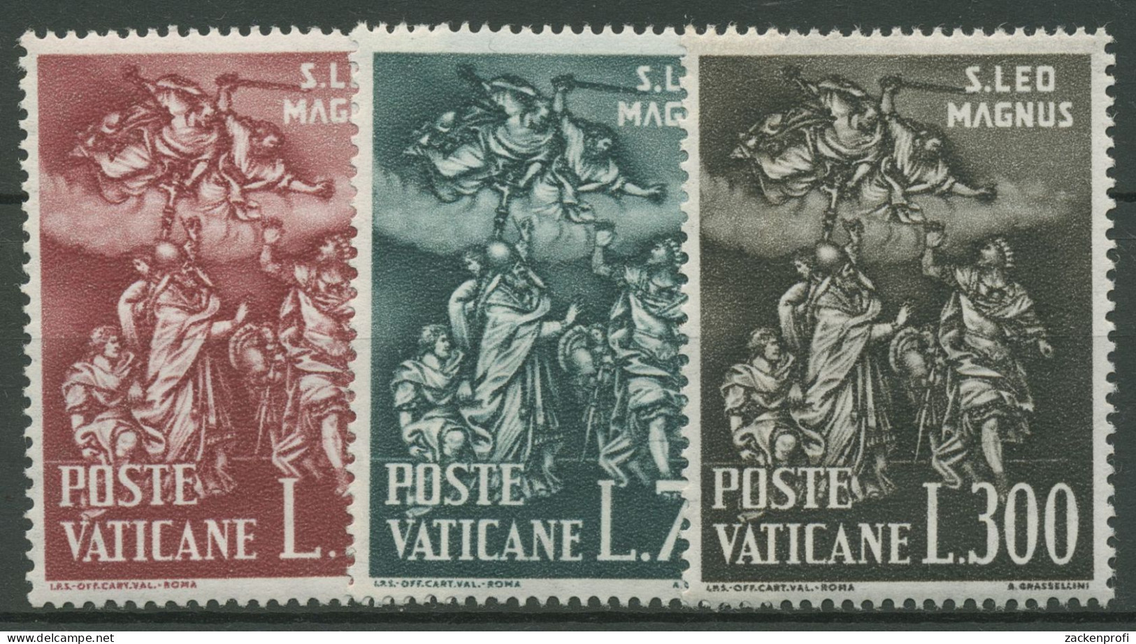 Vatikan 1961 Papst Leo I. & Hunnenkönig Attila 366/68 Postfrisch - Ungebraucht